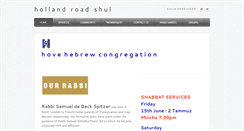 Desktop Screenshot of hollandroadshul.com